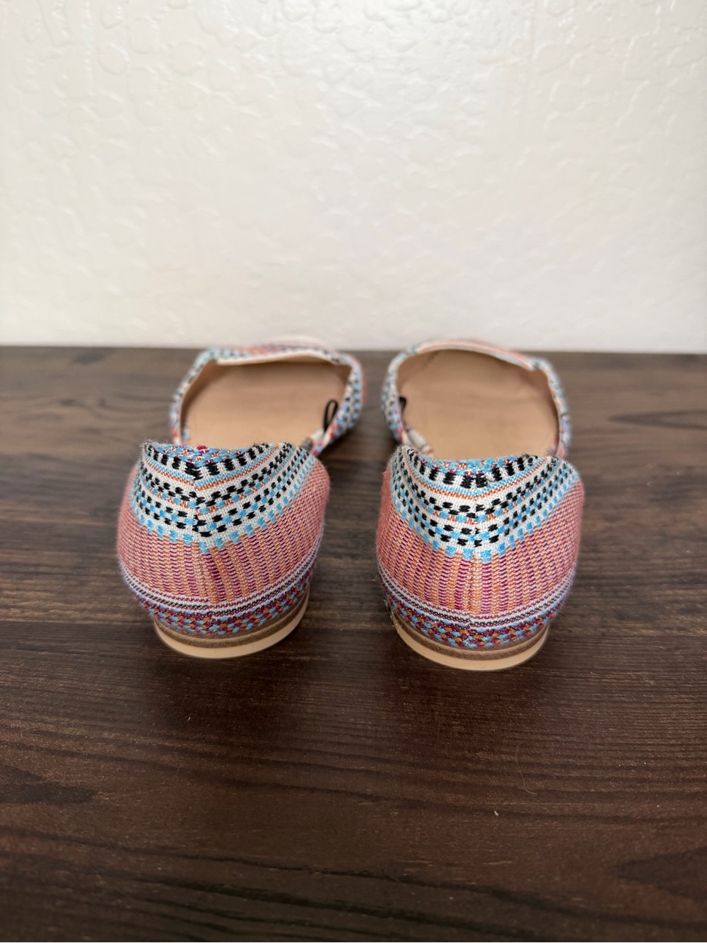 Isaac Mizrahi Multicolor Striped Pointed D'Orsay Flats - Pink, Blue, White - Picture 2 of 4